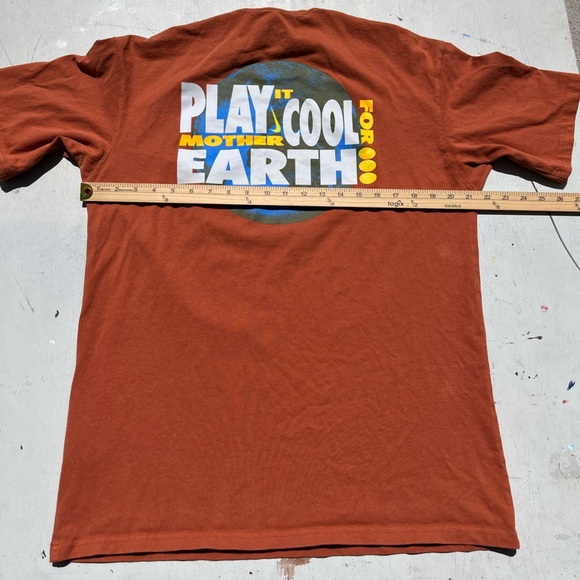 Men's Nike T-Shirt Orange Global Warming M Swish Logo Street City Nature Outdoor - Picture 9 of 12